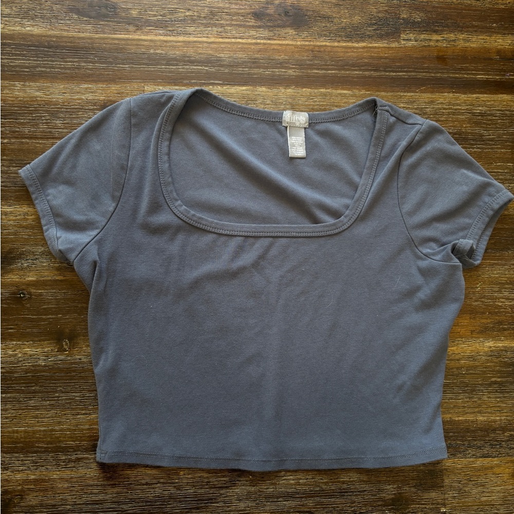 Blue/grey Women's Crop Top